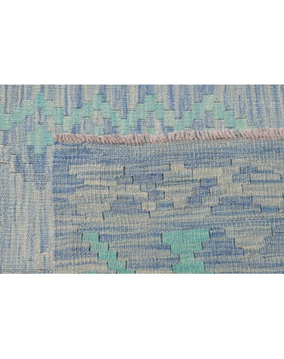 Tappeto Kilim Afghanistan beige azzurro 86x298