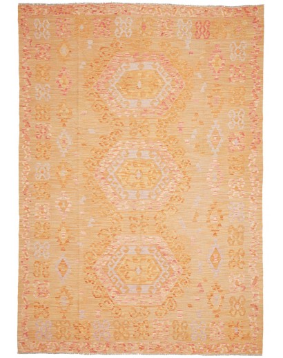 Tappeto Kilim Afghanistan marrone bianco 209x292