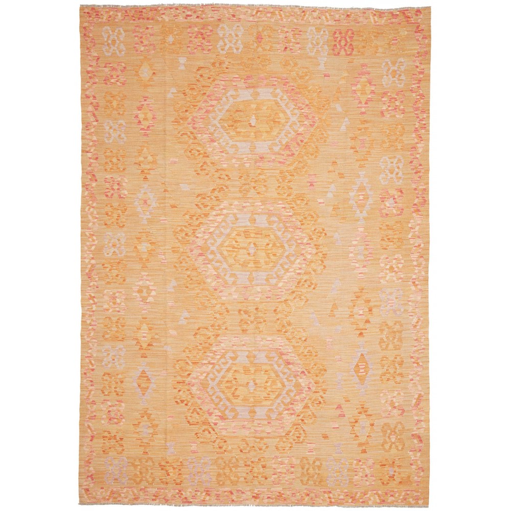 Tappeto Kilim Afghanistan marrone bianco 209x292