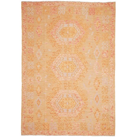 Tappeto Kilim Afghanistan marrone bianco 209x292