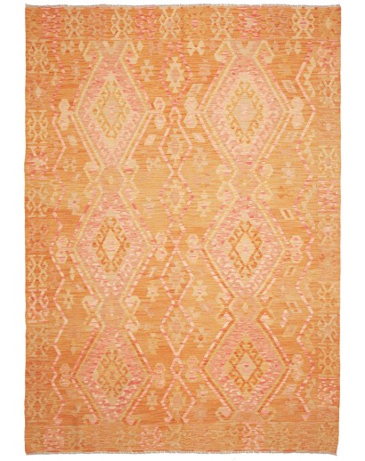 Tappeto Kilim Afghanistan arancione giallo 211x296