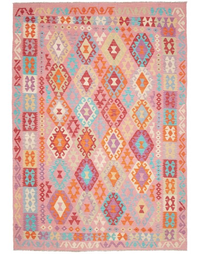 Tappeto Kilim Afghanistan marrone rosso 216x299
