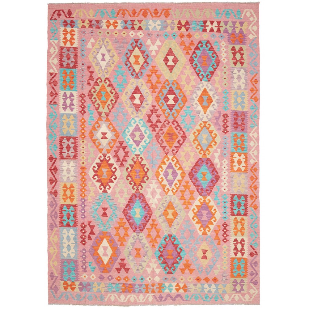 Tappeto Kilim Afghanistan marrone rosso 216x299