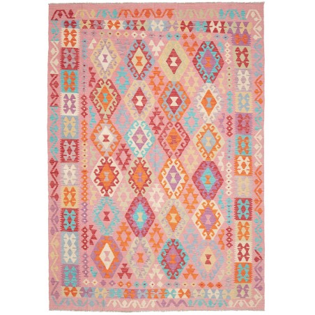 Tappeto Kilim Afghanistan marrone rosso 216x299