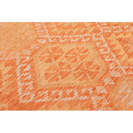 Tappeto Kilim Afghanistan arancione marrone 202x305