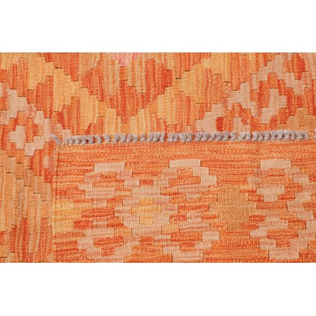 Tappeto Kilim Afghanistan arancione marrone 202x305