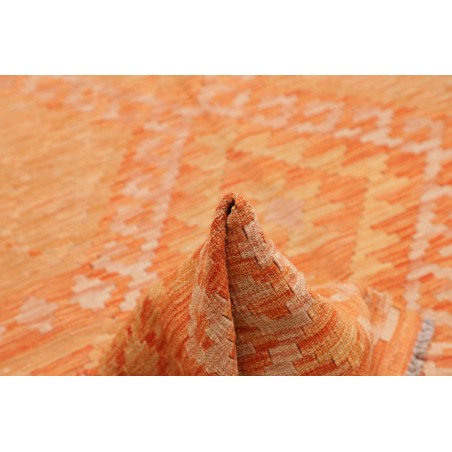 Tappeto Kilim Afghanistan arancione marrone 202x305