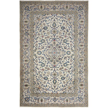 Tappeto Kashan Persia beige bianco 197x300