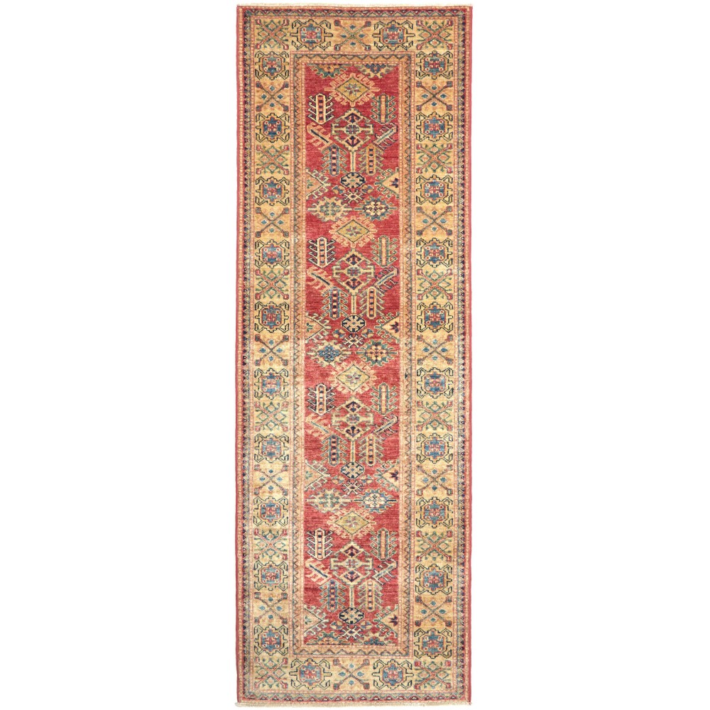 Tappeto Kazak Fine Pakistan marrone 76x232 Tappeto Kazak Fine Pakistan marrone 76x232