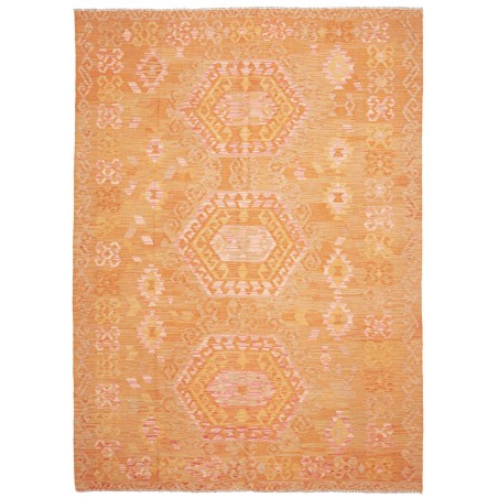 Tappeto Kilim Afghanistan arancione marrone 211x290
