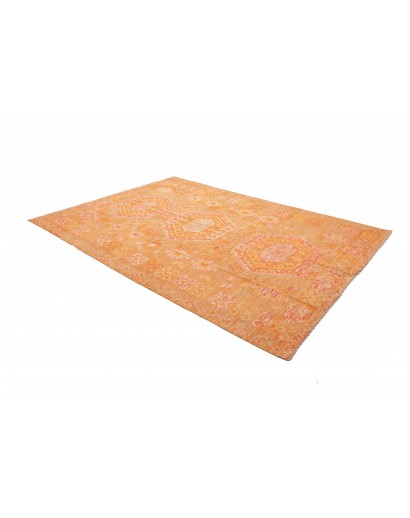Tappeto Kilim Afghanistan arancione marrone 211x290
