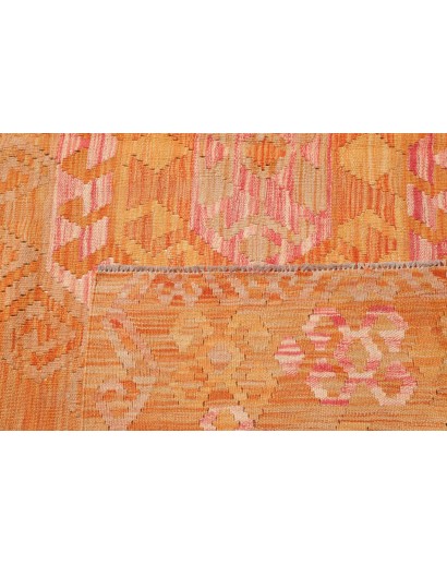 Tappeto Kilim Afghanistan arancione marrone 211x290