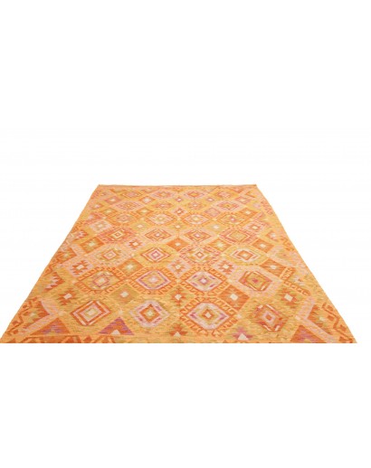 Tappeto Kilim Afghanistan arancione marrone 206x292
