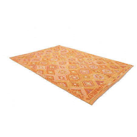 Tappeto Kilim Afghanistan arancione marrone 206x292