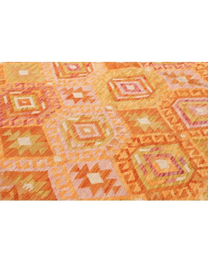 Tappeto Kilim Afghanistan arancione marrone 206x292