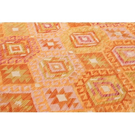 Tappeto Kilim Afghanistan arancione marrone 206x292