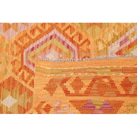 Tappeto Kilim Afghanistan arancione marrone 206x292