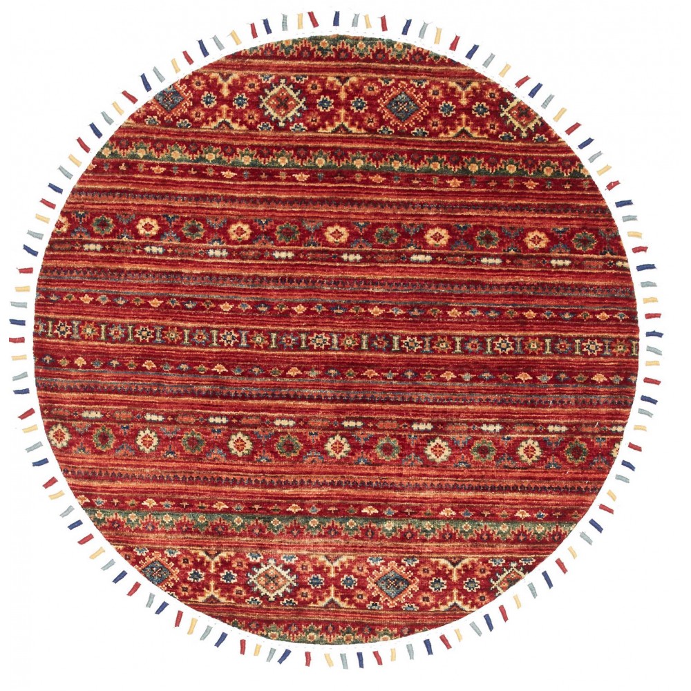 Tappeto Samarkand Pakistan marrone rosso 95x95