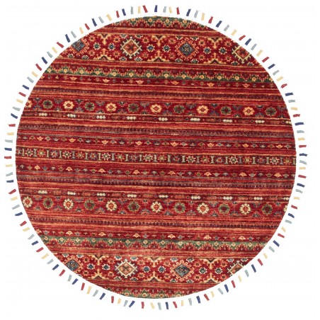 Tappeto Samarkand Pakistan marrone rosso 95x95