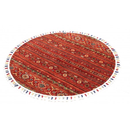 Tappeto Samarkand Pakistan marrone rosso 95x95