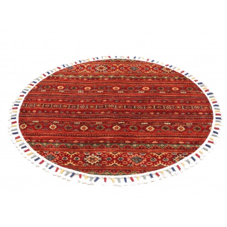 Tappeto Samarkand Pakistan marrone rosso 95x95