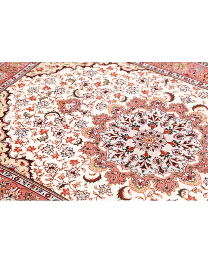 Tappeto Tabriz 50 Raj Persia bianco marrone 102x150
