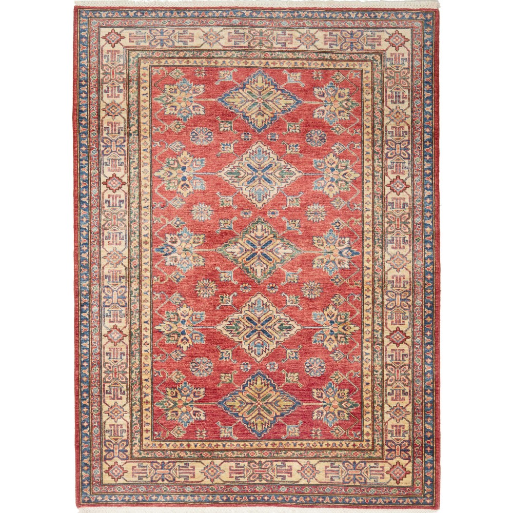 Tappeto Kazak Fine Pakistan marrone giallo 149x204 Tappeto Kazak Fine Pakistan marrone giallo 149x204