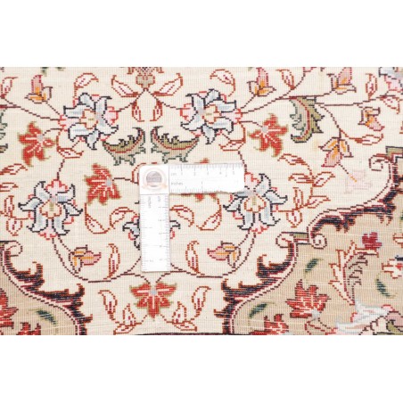 Tappeto Tabriz 50 Raj Persia bianco marrone 102x150