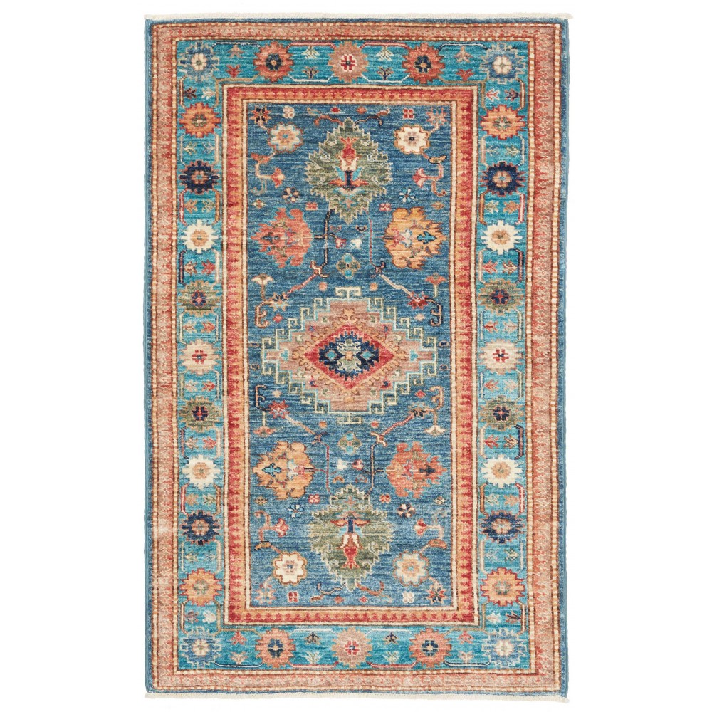 Tappeto Kazak Fine Pakistan marrone bianco 80x130