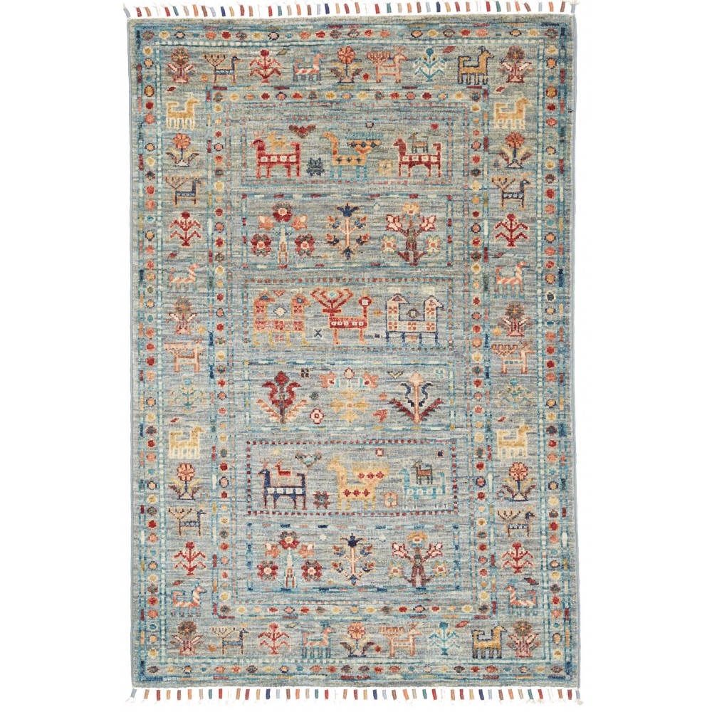 Tappeto Rubin Pakistan azzurro marrone 80x120