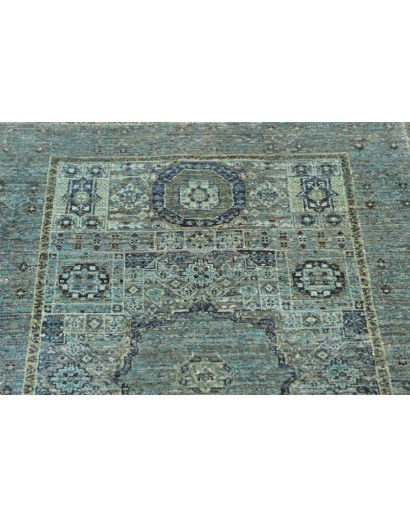 Tappeto Mamlouk Pakistan bianco azzurro 79x125