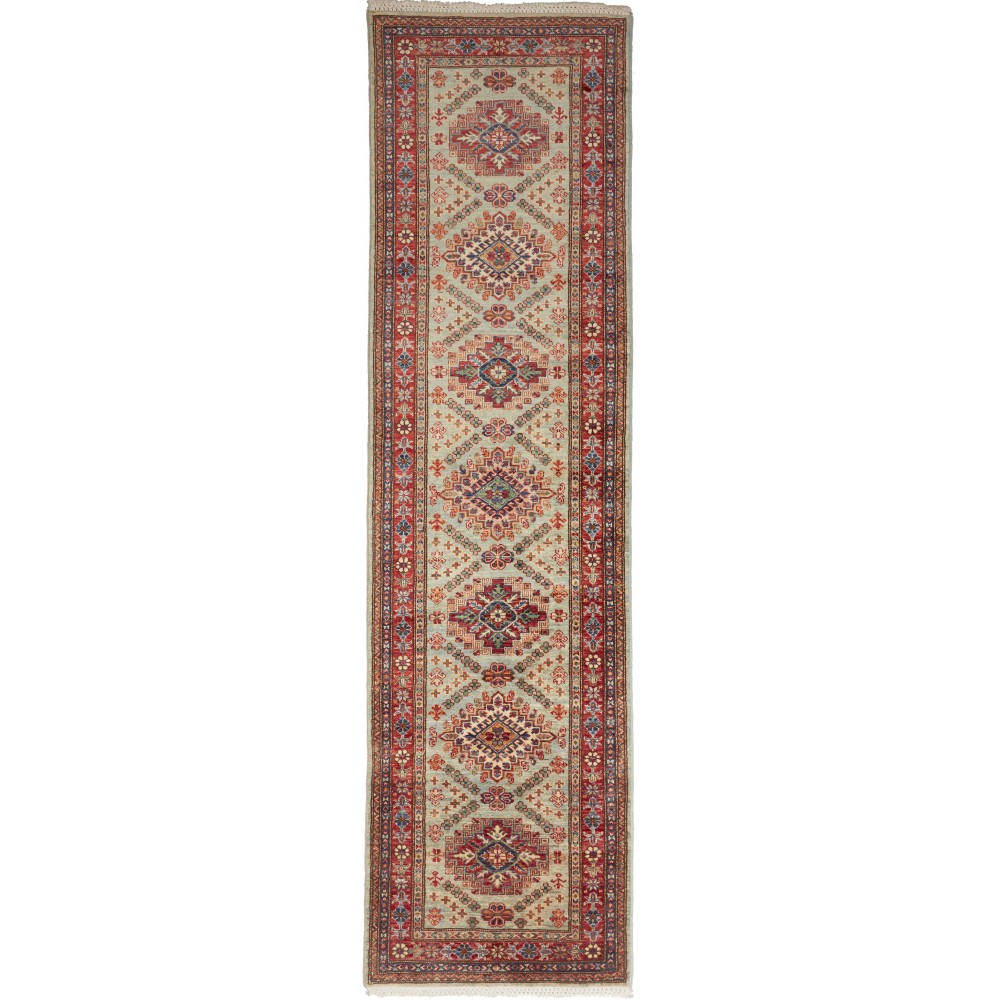 Tappeto Kazak Fine Pakistan marrone 79x299 Tappeto Kazak Fine Pakistan marrone 79x299