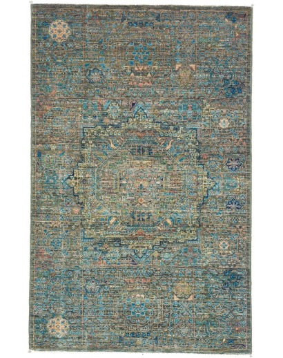 Tappeto Mamlouk Pakistan bianco azzurro 79x122