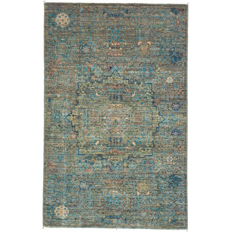 Tappeto Mamlouk Pakistan bianco azzurro 79x122