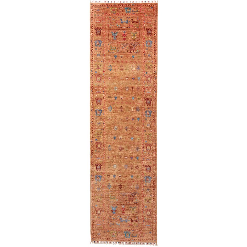 Tappeto Rubin Pakistan arancione marrone 81x289 Tappeto Rubin Pakistan arancione marrone 81x289