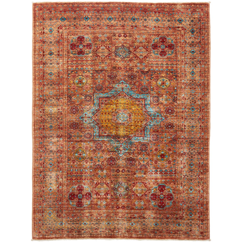 Tappeto Mamlouk Pakistan rosso marrone 126x172 Tappeto Mamlouk Pakistan rosso marrone 126x172