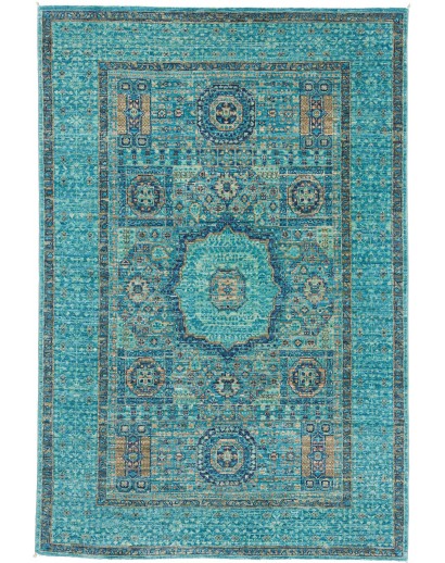 Tappeto Mamlouk Pakistan blu beige 103x150