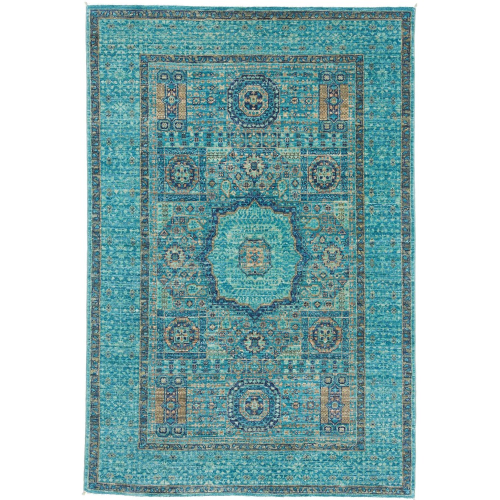 Tappeto Mamlouk Pakistan blu beige 103x150