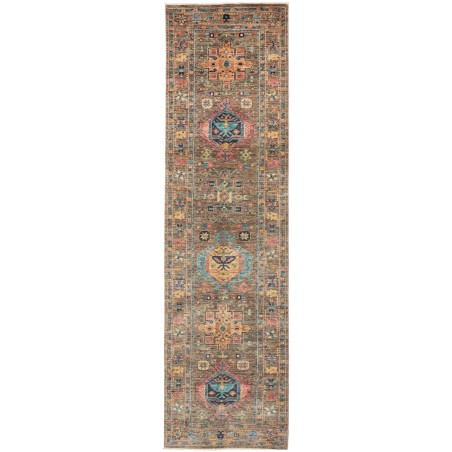 Tappeto Tribal Pakistan bianco 81x294