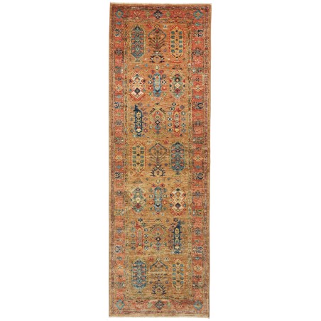 Tappeto Tribal Pakistan arancione grigio 80x242