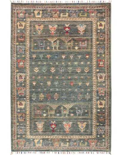 Tappeto Rubin Pakistan bianco azzurro 100x152