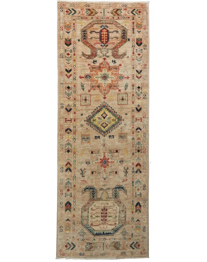 Tappeto Tribal Pakistan marrone grigio 75x201