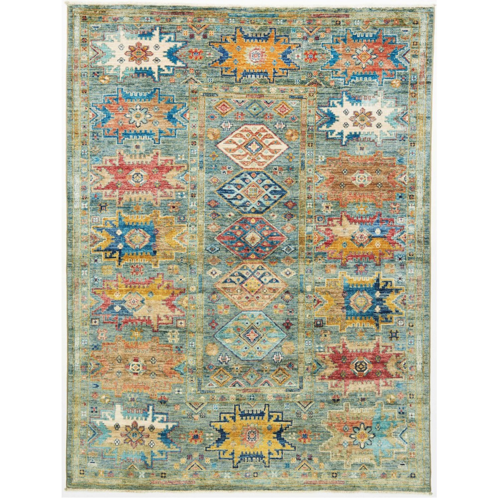 Tappeto Tribal Pakistan marrone bianco 151x199 Tappeto Tribal Pakistan marrone bianco 151x199