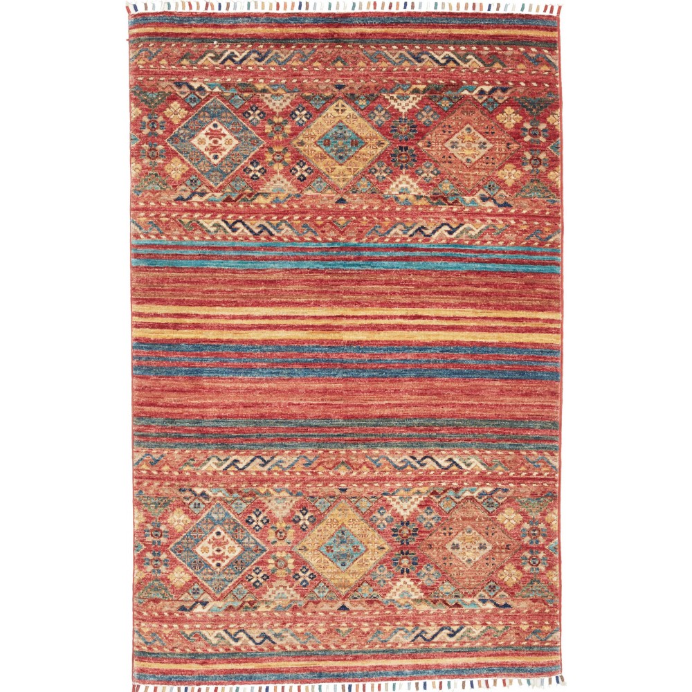 Tappeto Rubin Pakistan rosso giallo 95x147