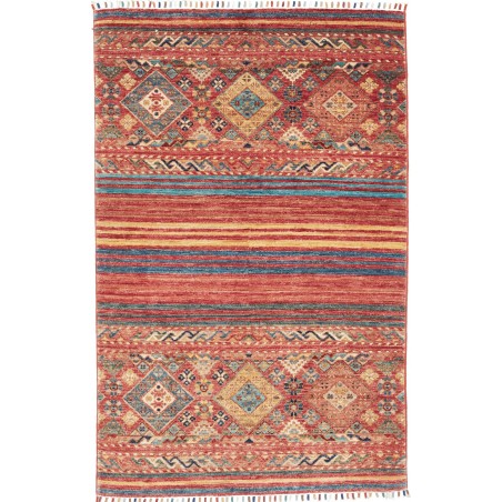 Tappeto Rubin Pakistan rosso giallo 96x148