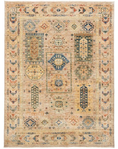 Tappeto Tribal Pakistan marrone grigio 150x199
