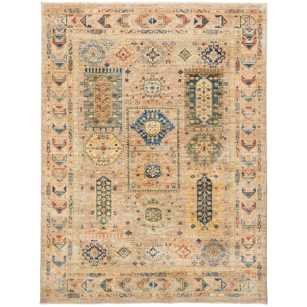 Tappeto Tribal Pakistan marrone grigio 150x199 Tappeto Tribal Pakistan marrone grigio 150x199