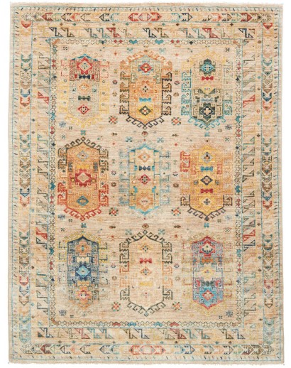 Tappeto Tribal Pakistan marrone azzurro 150x199