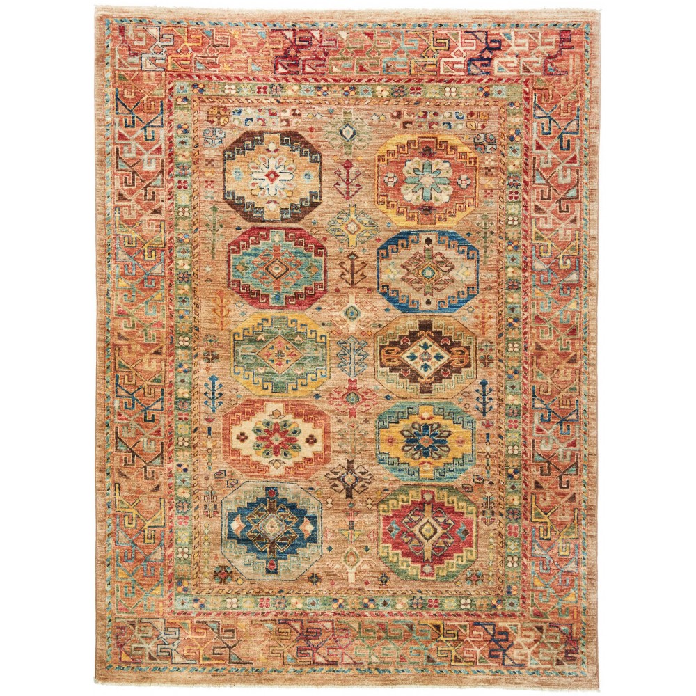 Tappeto Tribal Pakistan marrone 147x199 Tappeto Tribal Pakistan marrone 147x199