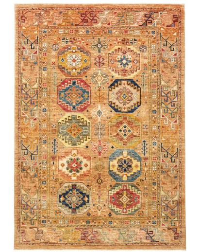 Tappeto Tribal Pakistan marrone arancione 147x211